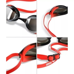 Kính bơi ARENA PYTHON MIRROR Sliver Black Red.