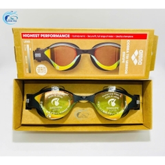 Kính bơi ARENA COBRA TRI MIRROR SWIPE chính hãng đen mắt vàng tráng gương.