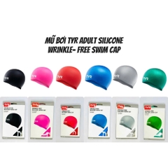Mũ Bơi TYR Adult Silicone Wrinkle-Free Swim Cap