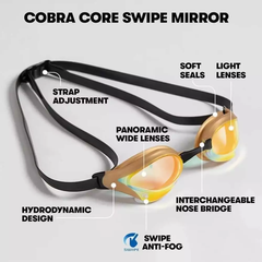 Kính bơi ARENA COBRA CORE SWIPE ANTI-FOG AGL-0240M MIRROR ( chính hãng )