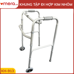 Khung Tập Đi Gấp Gọn Có Bánh Xe (Hợp Kim Nhôm, Chế Độ Zíc-Zắc) - OROMI KH-913