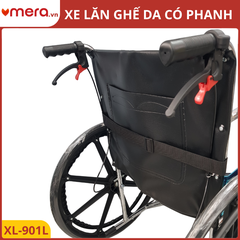 Xe Lăn Ghế Da Oromi XL-901L - Vành Đúc, Có Phanh Tay