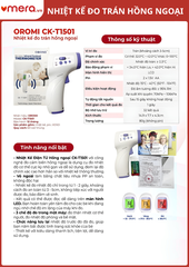 Nhiệt Kế Hồng Ngoại Đo Trán Đa Năng OROMI CK-T1501 (Đo 3 Chế Độ, Cảnh Báo Sốt)