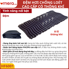 Đệm Hơi Chống Loét Có Thông Khí OROMI HF6001 (23 Múi Ống, Máy Bơm Êm Ái, Tải 140kg)