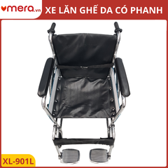 Xe Lăn Ghế Da Oromi XL-901L - Vành Đúc, Có Phanh Tay