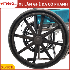 Xe Lăn Ghế Da Oromi XL-901L - Vành Đúc, Có Phanh Tay