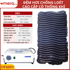 Đệm Hơi Chống Loét Có Thông Khí OROMI HF6001 (23 Múi Ống, Máy Bơm Êm Ái, Tải 140kg)