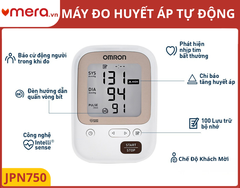 Máy Đo Huyết Áp Bắp Tay Omron JPN750 (Made in Japan) - Chuẩn Mực Chất Lượng Nhật Bản