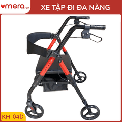 Xe Tập Đi Đa Năng Có Ghế Ngồi, Phanh Tay Khoá Bánh (Gấp Gọn) - OROMI KH-04D