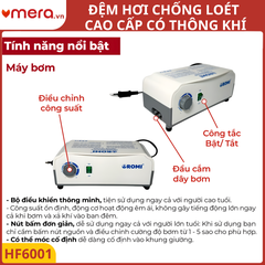 Đệm Hơi Chống Loét Có Thông Khí OROMI HF6001 (23 Múi Ống, Máy Bơm Êm Ái, Tải 140kg)