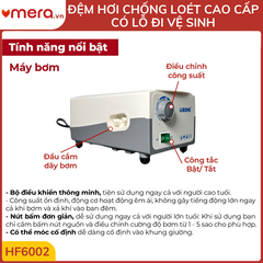 Đệm Hơi Chống Loét Có Lỗ Vệ Sinh OROMI HF6002 (24 Múi Ống 9cm, Tháo Rời Múi, Tải 130kg)