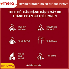 Máy Đo Thành Phần Cơ Thể Omron BodySCAN™ HBF-224 (Đo Mỡ, Cơ, Tuổi Sinh Học)