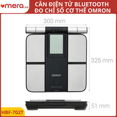 Máy Đo Chỉ Số Cơ Thể Omron HBF-702T - Bluetooth, 8 Cảm Biến