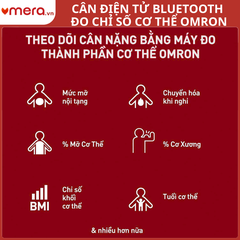 Máy Đo Chỉ Số Cơ Thể Omron HBF-702T - Bluetooth, 8 Cảm Biến