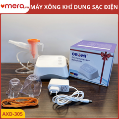 Máy Xông Khí Dung Pin Sạc (Hạt Sương Mịn ≤3.5μm, Siêu Êm ≤50dB, Hẹn Giờ) - OROMI AXD-305