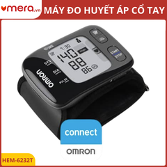 Máy Đo Huyết Áp Cổ Tay Omron HEM-6232T (Bluetooth, Cảm Biến Định Vị Tim, 2 Người Dùng)