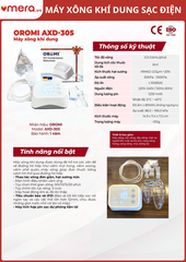 Máy Xông Khí Dung Pin Sạc (Hạt Sương Mịn ≤3.5μm, Siêu Êm ≤50dB, Hẹn Giờ) - OROMI AXD-305