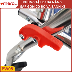 Khung Tập Đi Đa Năng Gấp Gọn Có Bô (Khung Nhôm, Đệm Da Simili) - OROMI PW08