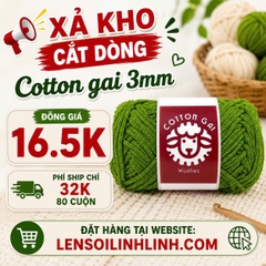Sợi Cotton Gai 3mm Woolie