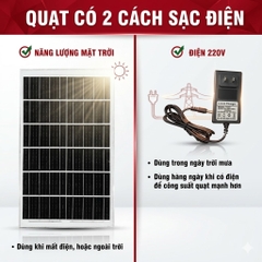 Quạt Chân Quỳ Năng Lượng Mặt Trời 16 Inch QS-2026Q-16