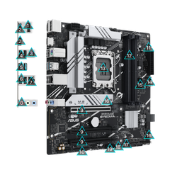 Mainboard Asus Prime B760M-A-CSM D5 (Intel B760/ Socket 1700/ M-ATX/ 4 khe ram)