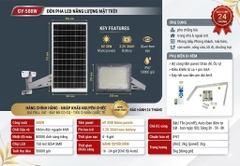 Đèn năng lượng mặt trời CET GY-500W 500W chống nước IP67 ngoài trời