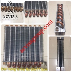Dàn nóng tủ bia bia ống 9 loại 8U KT 20x17.5cm