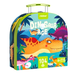 Đồ Chơi Xếp Hình Khủng Long 104 Mảnh Mideer Vali Gift Box Puzzle 4+