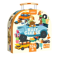 Đồ Chơi Xếp Hình Ô Tô 104 Mảnh Mideer Vali Gift Box Puzzle 4+