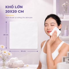 Khăn Lau Mặt Cotton Dùng 1 Lần 60 Tờ Daizy Daily Facial Towel- COMBO 3 Gói