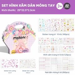 Đồ Chơi Sticker Dán Móng Tay Cho Bé Gái Mideer Garden Fairy Dress Up Sticker Pack 3+