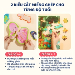 Đồ Chơi Xếp Hình Thăng Cấp Level Up Puzzle- Level 4 Transportation 3+