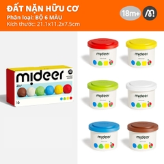 Đất Nặn Hữu Cơ Không Dính Tay 6 Màu Mideer Mellow Dough 18m+