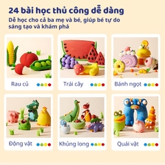 Đất Nặn Hữu Cơ Không Dính Tay 6 Màu Mideer Mellow Dough 18m+