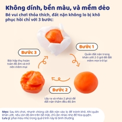 Đất Nặn Hữu Cơ Không Dính Tay 6 Màu Mideer Mellow Dough 18m+