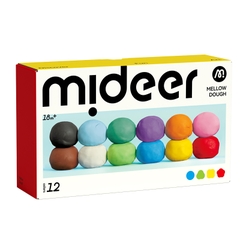 Đất Nặn Hữu Cơ Không Dính Tay 12 Màu Mideer Mellow Dough 18m+