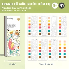 Tranh Tô Màu Nước Kèm Cọ Mideer Watercolour Painting- Enchanted Garden 3+