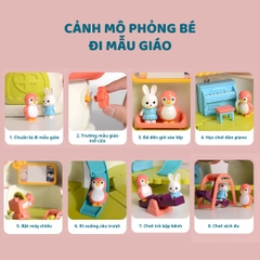 Ngôi Nhà Búp Bê Mini Cho Bé Goodway Mushroom Doll House 3+