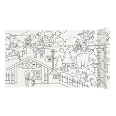 Tranh Tô Màu Dán Tường Mideer Adhesive Colouring Scroll- The Magic Zoo 3+