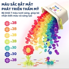 Đồ Chơi Lắp Ráp Hình Bông Tuyết 200 Mảnh Mideer Snowflake Blocks 3+