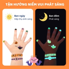 Hình Xăm Phát Sáng & Sticker Dán Móng Tay Mideer Halloween Dress Up Sticker Pack 3+