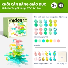 Dồ Chơi Xếp Hình Cân Bằng Khối Hoa Lá Mideer Stackable Blocks - Wisdom Tree 3+