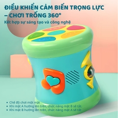 Trống Phát Nhạc Hai Mặt Goodway Drum- Màu Trắng 1+