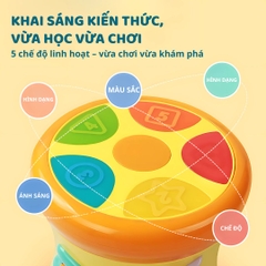 Trống Phát Nhạc Hai Mặt Goodway Drum- Màu Trắng 1+