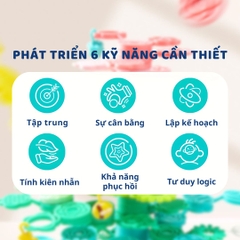 Dồ Chơi Xếp Hình Cân Bằng Khối Hoa Lá Mideer Stackable Blocks - Wisdom Tree 3+