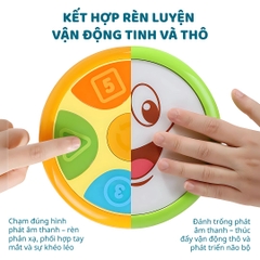 Trống Phát Nhạc Hai Mặt Goodway Drum- Màu Trắng 1+