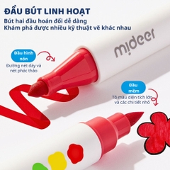 Bút Màu Nước 2 Đầu Cho Bé Mideer Washable Marker- 36 Màu