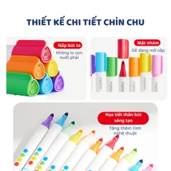 Bút Màu Nước 2 Đầu Cho Bé Mideer Washable Marker- 36 Màu
