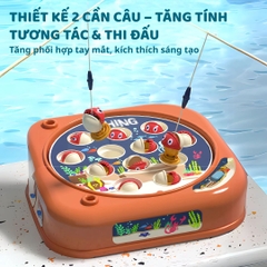 Đồ Chơi Câu Cá Mini Phát Nhạc Goodway Happy Fishing Game- Màu Nâu 3+