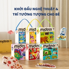 Đồ Chơi Ghép Hình Cho Bé Mideer My First Puzzle- Busy Cars 2+